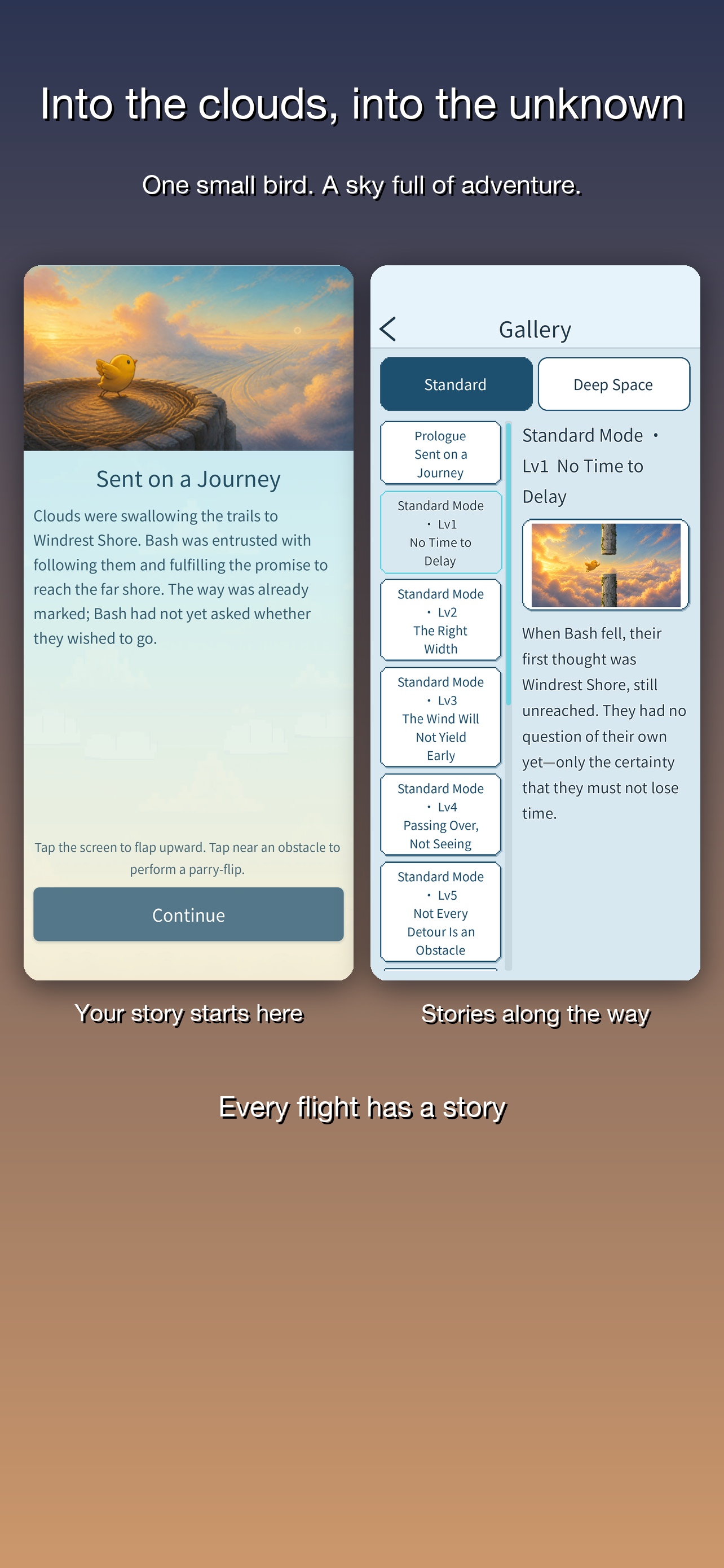 Story scenes and Deep Space
